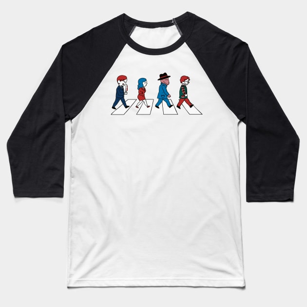 Hannibey Road Baseball T-Shirt by huebucket